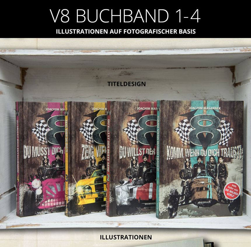 v8 Buch Illustration